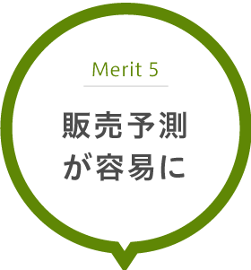 販売予測が容易に